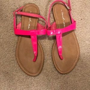 Hot pink sandals